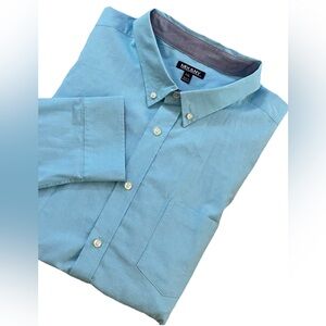 Mix & NY Men's Aqua Blue Long Sleeve Dress Shirt Size XXL 2XL